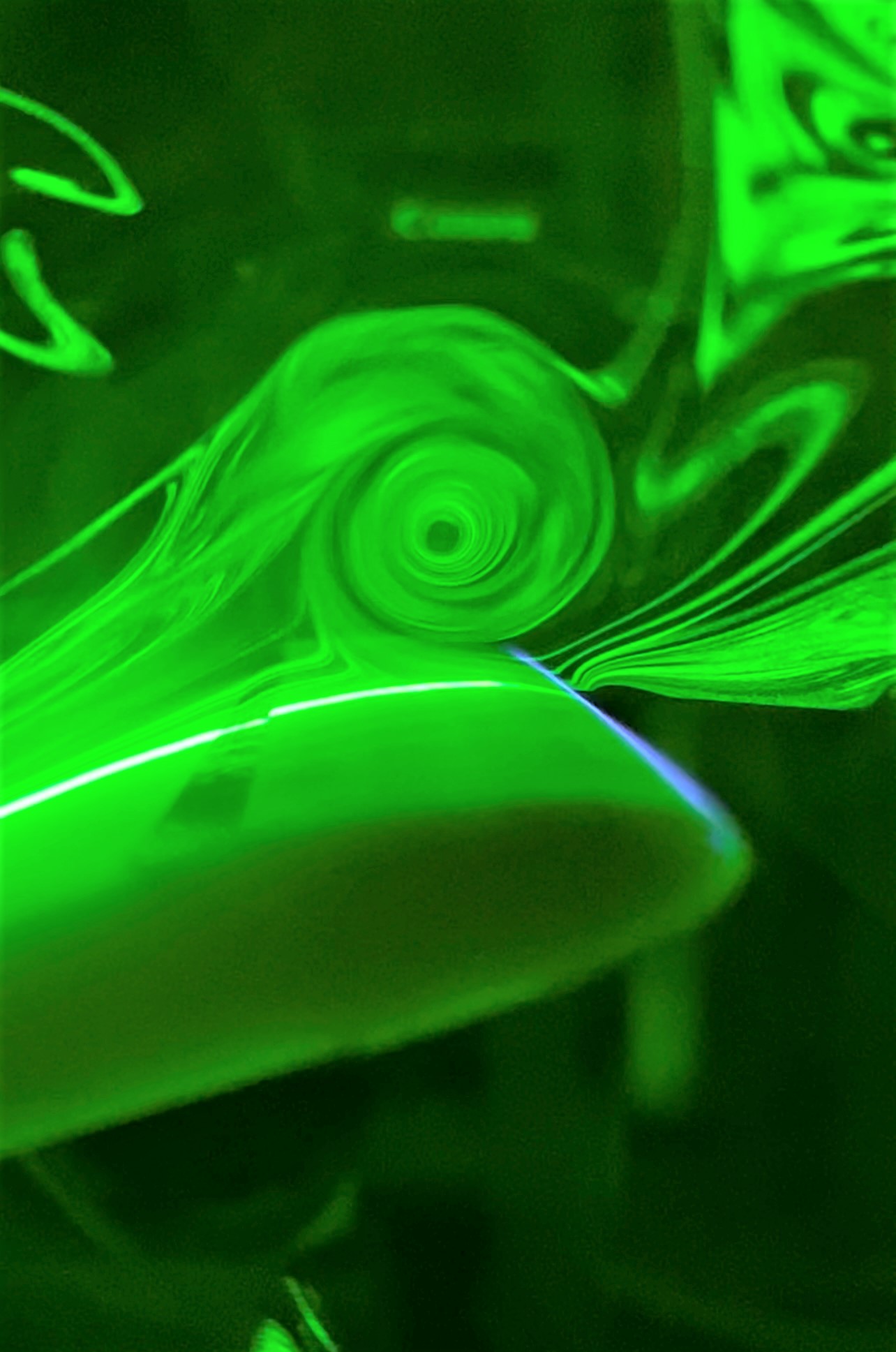 Vortex created by plasma at a wing leading edge